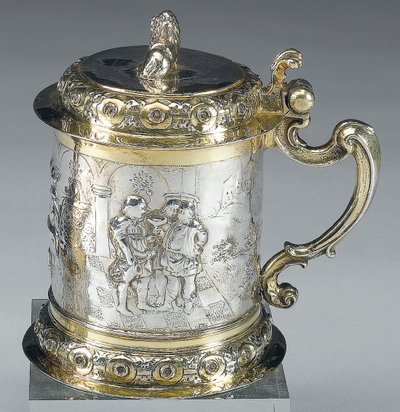 Tankard, Danzig, ca. 1680 (pakke forgyldt sølv) (se også 469712) af Johann II Rohde