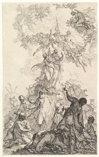 Kristi himmelfart, ca. 1750. af Johann Ignatz Zimbal