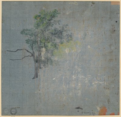 Træstudier (verso) af Johann Jacob Dorner