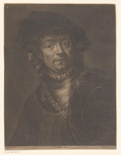 Portræt af Rembrandt van Rijn af Johann Jacob Haid (possibly)