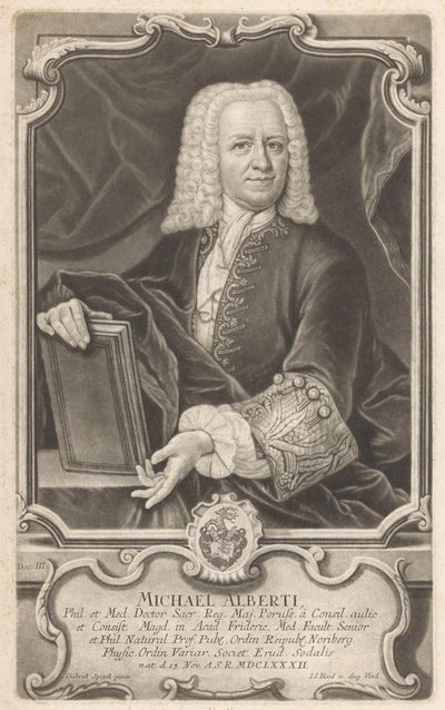 Portret van Michael Alberti af Johann Jacob Haid
