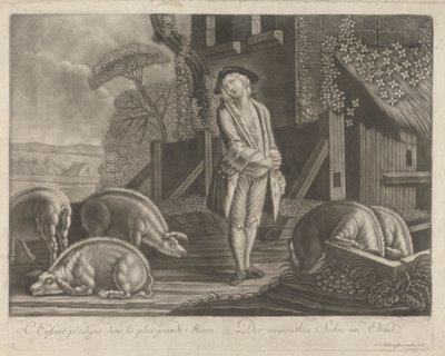 Den fortabte søn i den største elendighed af Johann Jacobus Haid