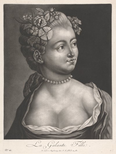 Den galante pige af Johann Jacobus Haid