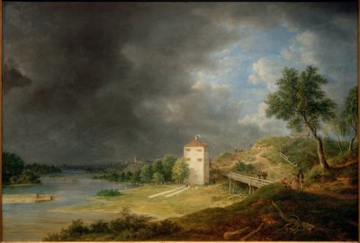 Isar landskab ved Brunnhaus Brunnthal af Johann Jakob Dorner der Jüngere