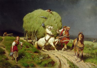 Høvognen, 1874 af Johann Jakob Eduard Handwerk