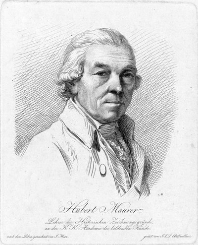 Afbildet person: Hubert Maurer af Johann Jakob Laurenz Billwiller