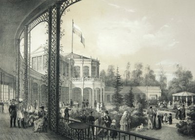 Jernbanestationen i Pavlovsk, 1840-1850. af Johann Jakob Meier