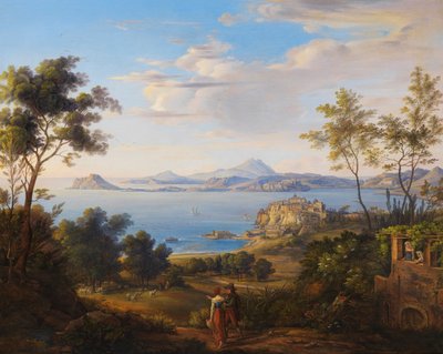Johann Joachim Faber Pozzuoli-bugten nær Napoli 1829 af Johann Joachim Faber
