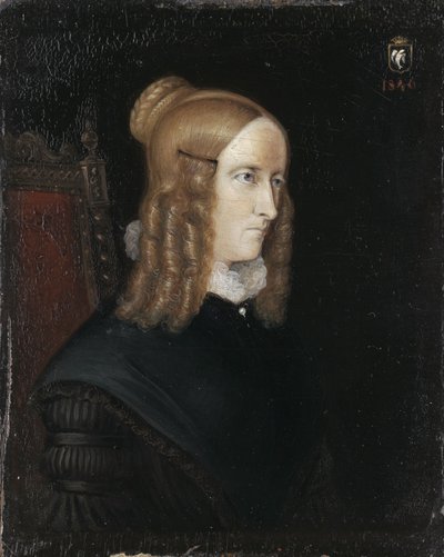 Portræt af Annette von Droste-Hülshoff 1797-1848, 1840 af Johann Joseph Sprick