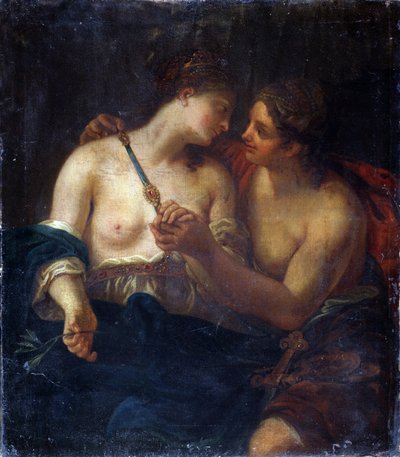 Allegori om fred. (Allegori om fred). Venskab mellem to kvinder. Maleri af Johann Karl Loth (1632-1698). Olie på lærred. Pushkin Museum of Fine Arts, Moskva af Johann Karl Loth