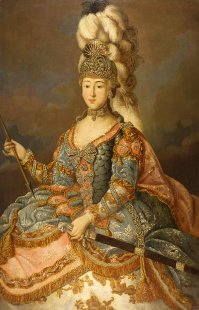 Portrait of Countess Anna Petrovna Sheremetyeva 1744-1768, 1769. dani af Johann Ligotsky