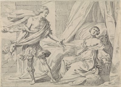 Cephalus giver sig til kende for Procris af Johann Liss
