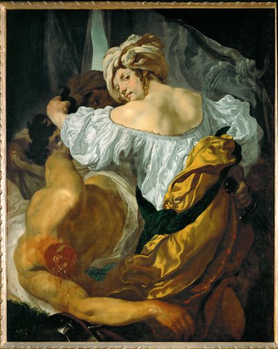 Judith og Holofernes, sent arbejde (maleri på lærred) af Johann Liss