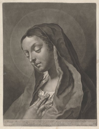Manna er havet, fordi det er fint og lyst, sødt og jomfruelig, der, som kom fra himlen, udgød mad sødere end honning for alle de kirkelige folk. af Johann Lorenz Haid