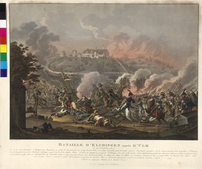 Slaget ved Elchingen den 14. oktober 1805 (radering og akvatinte) af Johann Lorenz Rugendas