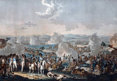 Slaget ved Wagram (1809) - Akvatinte - 52,8x63,4 - Privat samling af Johann Lorenz Rugendas