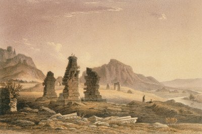 Sardes omegn. Radering af Bernatz et alii - Steinkopk J.F. Redaktør af Johann Martin Bernatz