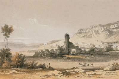 Magdala (Majdal Shams). Radering af Bernatz et alii - Steinkopk J.F. Editore af Johann Martin Bernatz