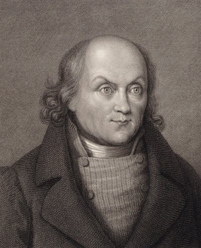 Portræt af Hans Georg Nägeli 1773-1836. af Johann Martin Esslinger