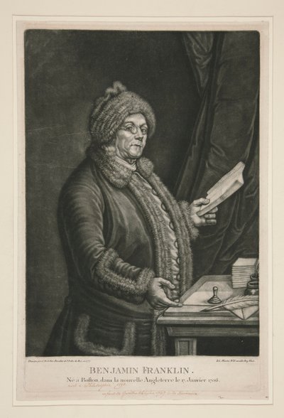 Benjamin Franklin af Johann Martin Will