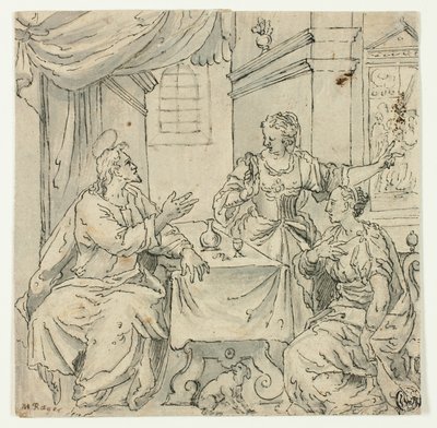 Kristus ved Marias og Marthas bord af Johann Mathias Kager