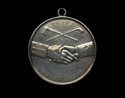 Thomas Jefferson indisk fredsmedalje, ca. 1801 (sølv) af Johann Mathias Reich