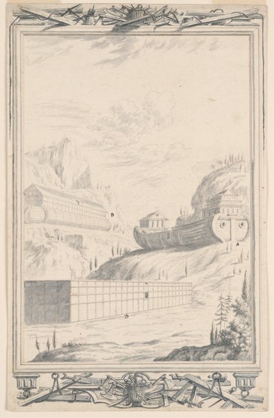 Studie til Noahs Ark, Plade 40, Physica Sacra af Johann Melchior Füssli