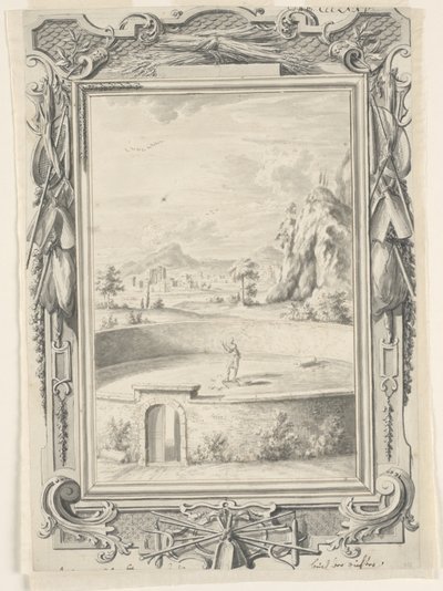 Studie til The Fleece of Gideon, Plade 375, Physica Sacra af Johann Melchior Füssli