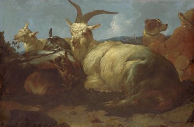 En gedehyrde ser på sine dyr af Johann Melchior Roos