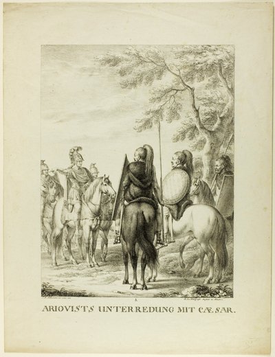 Ariovistes samtale med Caezar af Johann Michael Mettenleiter