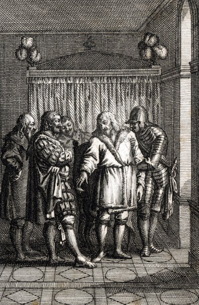 Kejser Rudolf I af Hapsburg beslutter sig for sin sidste rejse til Speyer af Johann Michael Mettenleiter