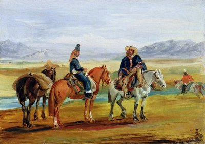 Chilenske Huasos, ca. 1836 af Johann Moritz Rugendas