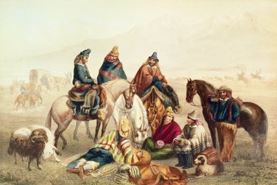 Kostumer af chilenske rustikker, illustration fra 