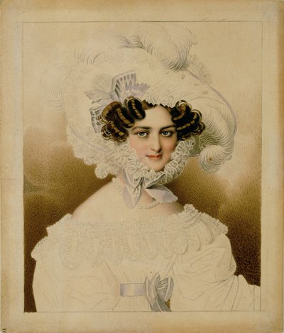 Kejserinde Karoline Augusta, fjerde hustru til kejser Franz I ... (akvarel og blyant) af Johann Nepomuk Ender