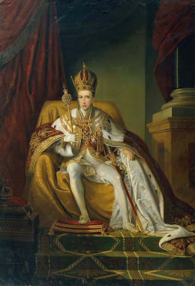 Kejser Ferdinand I i kroningsregalier af Johann Nepomuk Ender