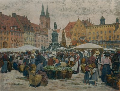 Marked i Nürnberg af Johann Nepomuk Geller