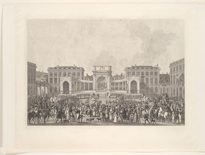 Investitur af kong William I i Bruxelles, 1815 af Johann Nepomuk Gibèle