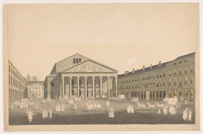 Udsigt over Det Kongelige Teater i Bruxelles af Johann Nepomuk Gibèle