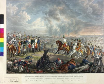 Slaget mellem nationerne ved Leipzig 1813 af Johann Nepomuk Hoechle
