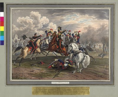 Frederic Dittmayer redder den 17. februar 1814 ved Villeneuve oberst sergent baron af Trach fra fangenskab franske kyrassierer af Johann Nepomuk Hoechle
