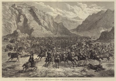Krigen i Afghanistan, anklage over det 2. Punjaub-kavaleri i aktionen ved Shahjui, den 24. oktober af Johann Nepomuk Schonberg