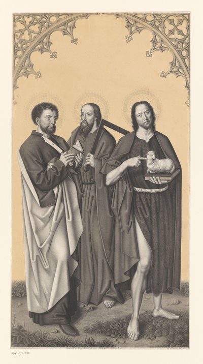 Saint Bartholomew, Thomas og Johannes Døberen Værker fra Boisserée-brødrenes samling (serietitel) Galerie des Frères Boisserée (serietitel) af Johann Nepomuk Strixner