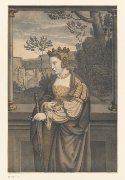 Holy Catharina Arbejder fra samlingen af ​​brødrene Boisserée (serietitel) Galerie des Frères Boisserée (serietitel) af Johann Nepomuk Strixner