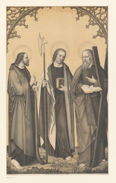 Sankt Jakob den Yngre, Matthæus og Andreas Værker fra Boisserée-brødrenes samling (serietitel) Galerie des Frères Boisserée (serietitel) af Johann Nepomuk Strixner