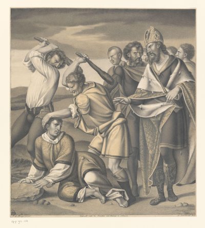 Sankt Ewalds martyrium Værker fra Boisserée-brødrenes samling (titel på objekt) Galerie des Frères Boisserée (titel på objekt) af Johann Nepomuk Strixner