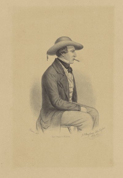Portræt af Jean Henri de Laat de Kanter af Johann Peter Berghaus