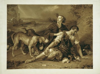 Arindal og Daura af Johann Peter Krafft