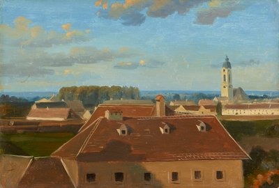 Udsigt over Schanzel til Augarten af Johann Peter Krafft