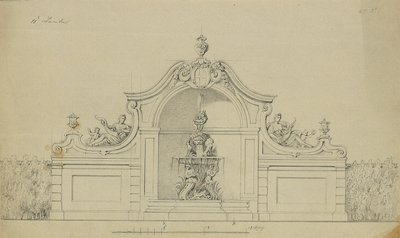 Springvand i ferskenhaven i Upper Belvedere af Johann Peter Krafft