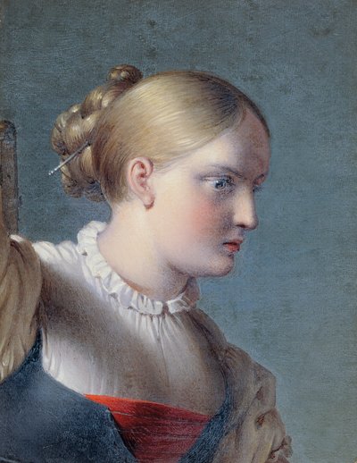 Buste of a Girl (studie for "Hermann og Dorothea") af Johann Peter Krafft